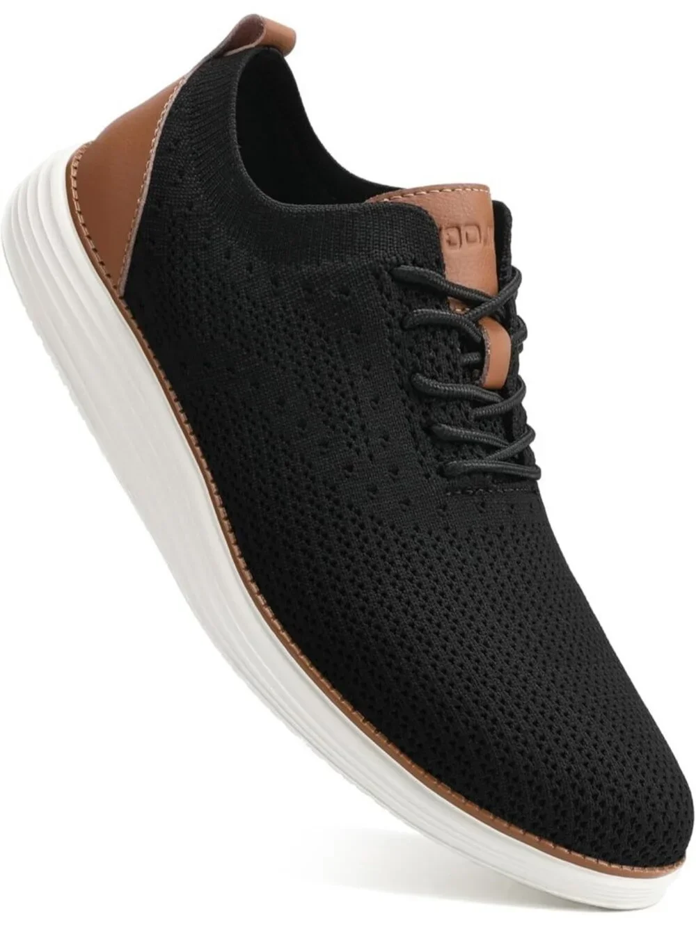 VILOCY Men's Black Ethylene Vinyl Acetate Casual Breathable Comfortable Sneakers